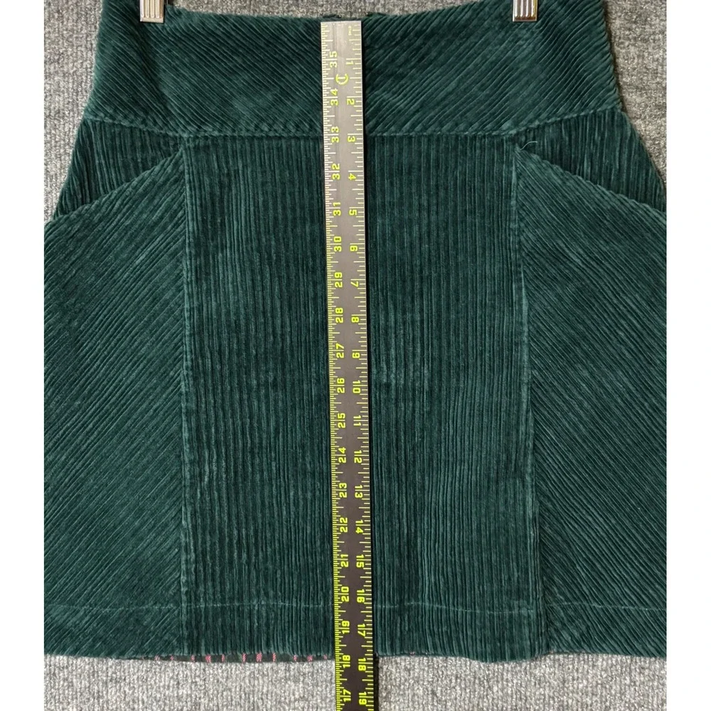 Maeve Anthropologie Womens 0 Skirt Emerald Green Corduroy‎ Mini